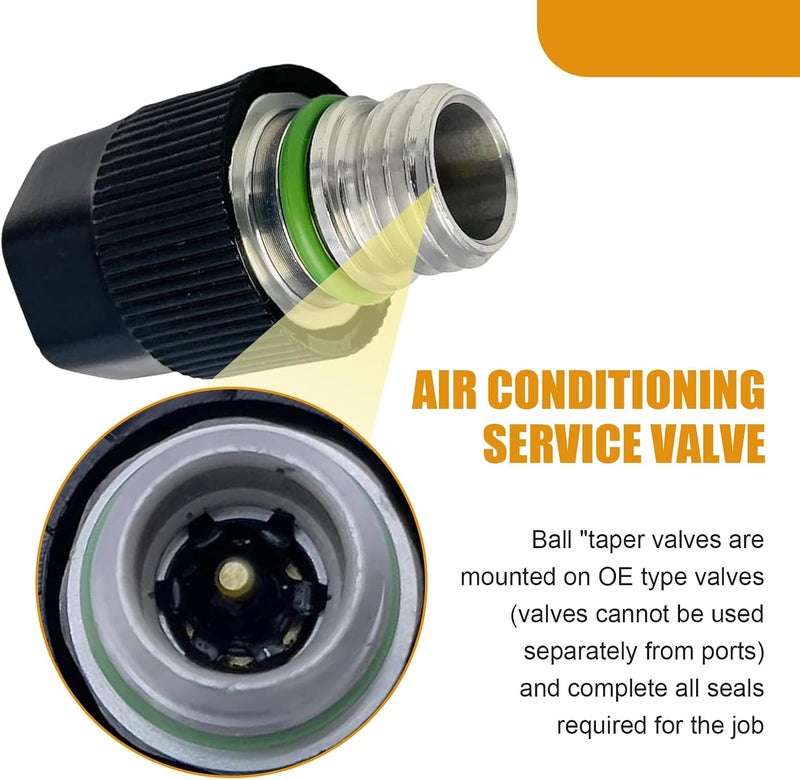 Downhill 16 PCS Air Condition Valve Core Kit, R134A A/C Ducts Pressure Caps and Service Valves, Universal AC System Charging Port Maintain Accessories, for Most Cars, Trucks, SUVs (Black) - Image 3
